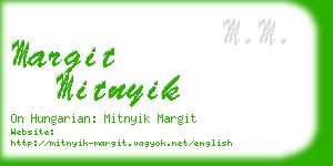 margit mitnyik business card